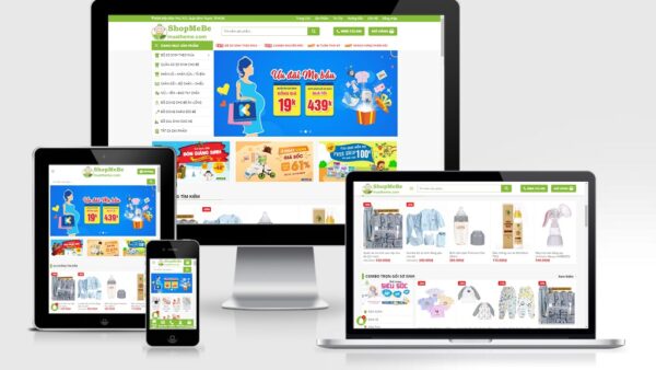 Theme cho shop mẹ và bé mẫu số 2