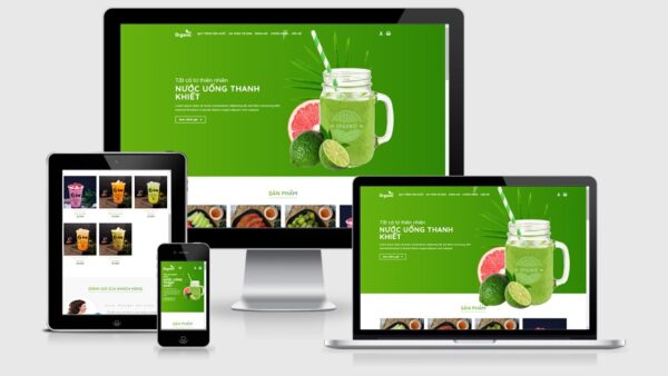 Theme bán nước ép trái cây, thực phẩm, rau củ quả