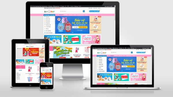 Theme Baby Shop dành cho shop hàng tiêu dùng trẻ em, trẻ sơ sinh