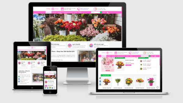 Theme shop bán hoa tươi mẫu số 4