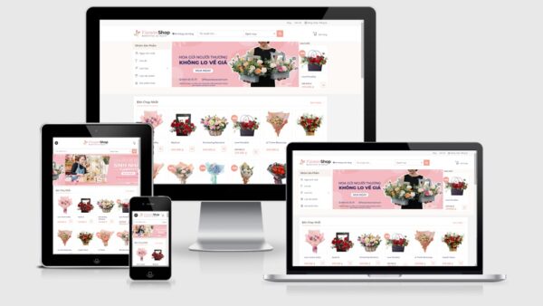 Theme shop bán hoa tươi mẫu số 5