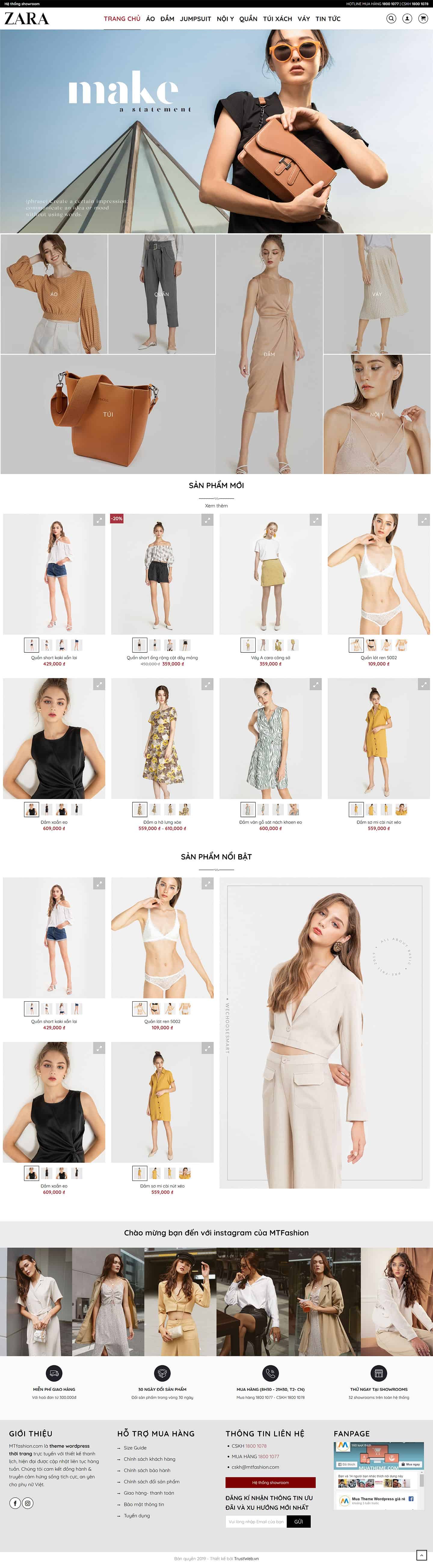 Theme thời trang mẫu số 6 – MTFashion 2 Theme thời trang mẫu số 6 – MTFashion 2