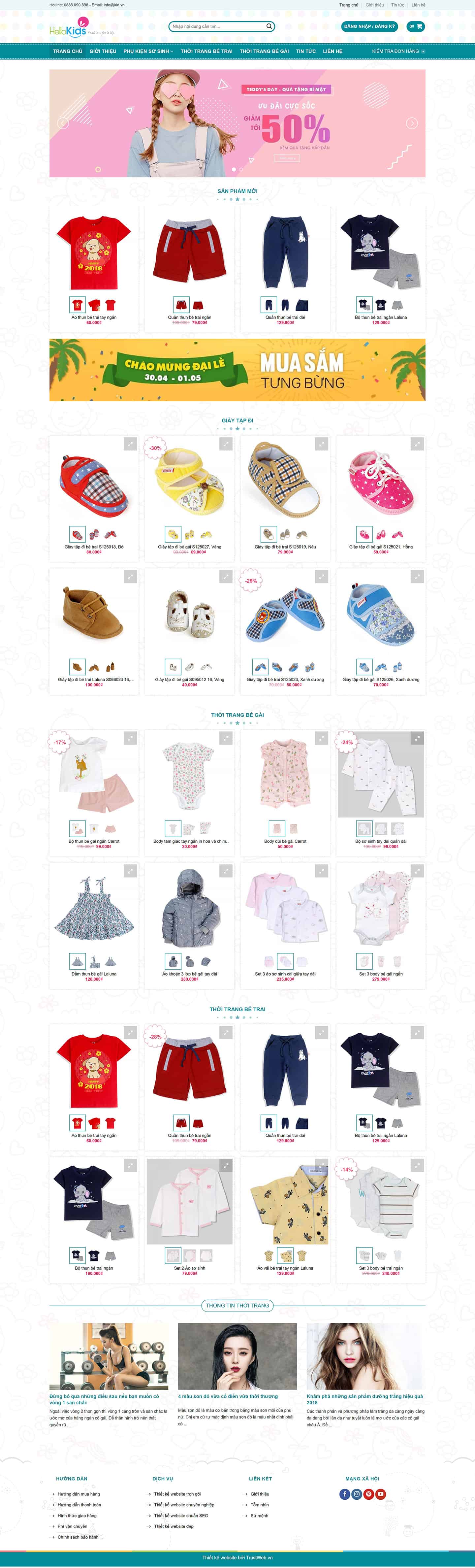 Theme thời trang trẻ em Kids 2