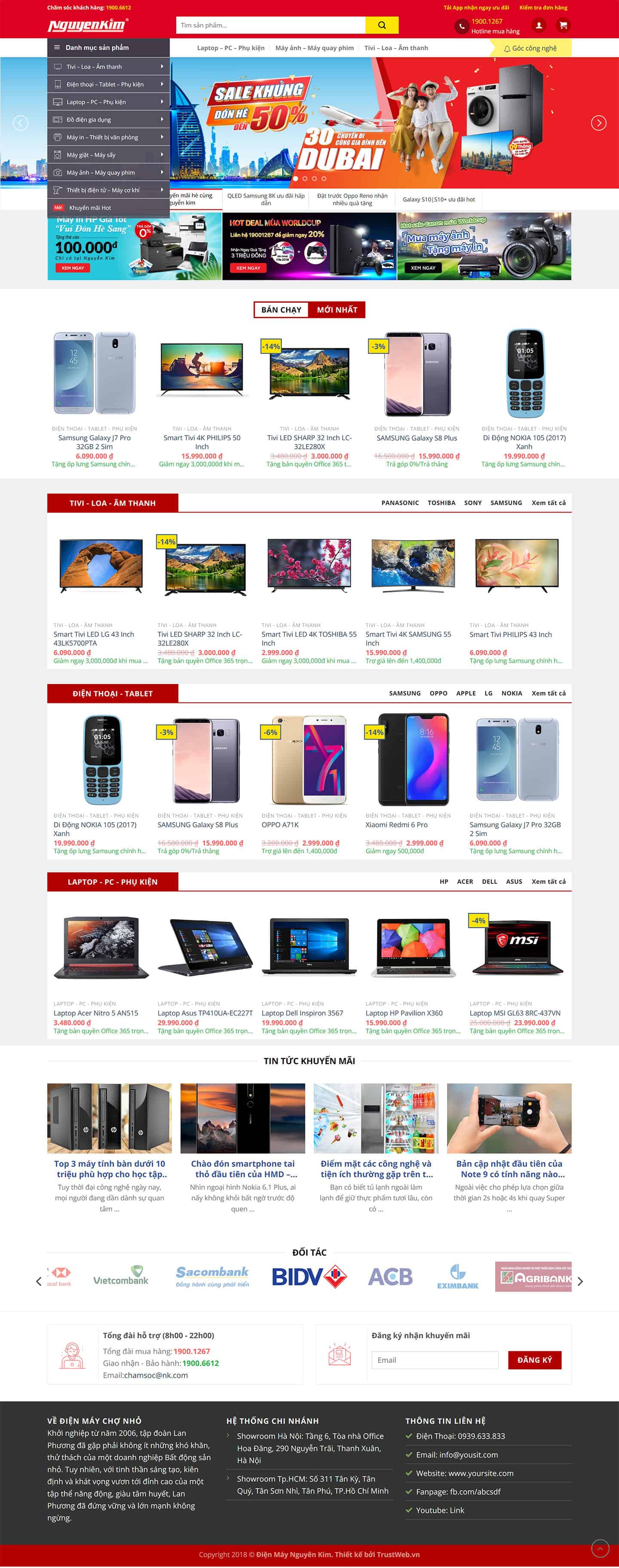 Theme thương mại điện tử điện máy giống Nguyễn Kim 2 Theme thương mại điện tử điện máy giống Nguyễn Kim 2