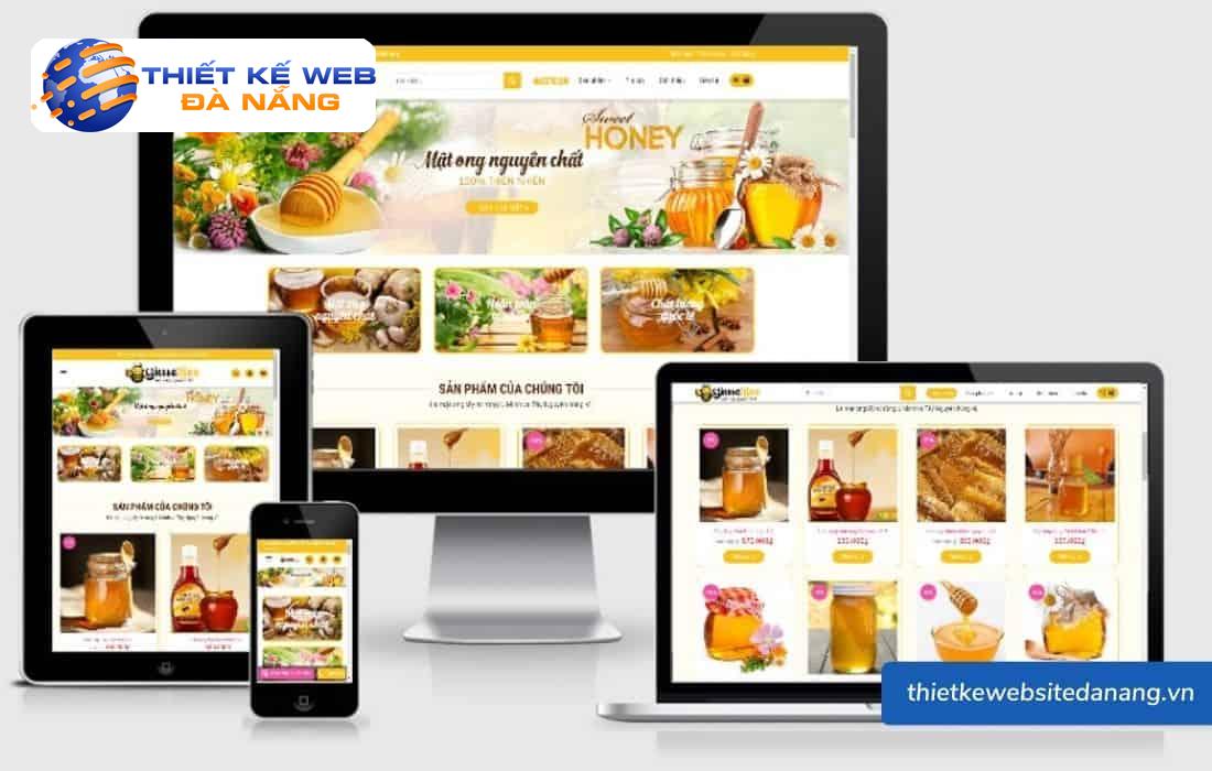 Mẫu giao diện bán mật ong đẹp tại Thiết Kế Web Đà Nẵng