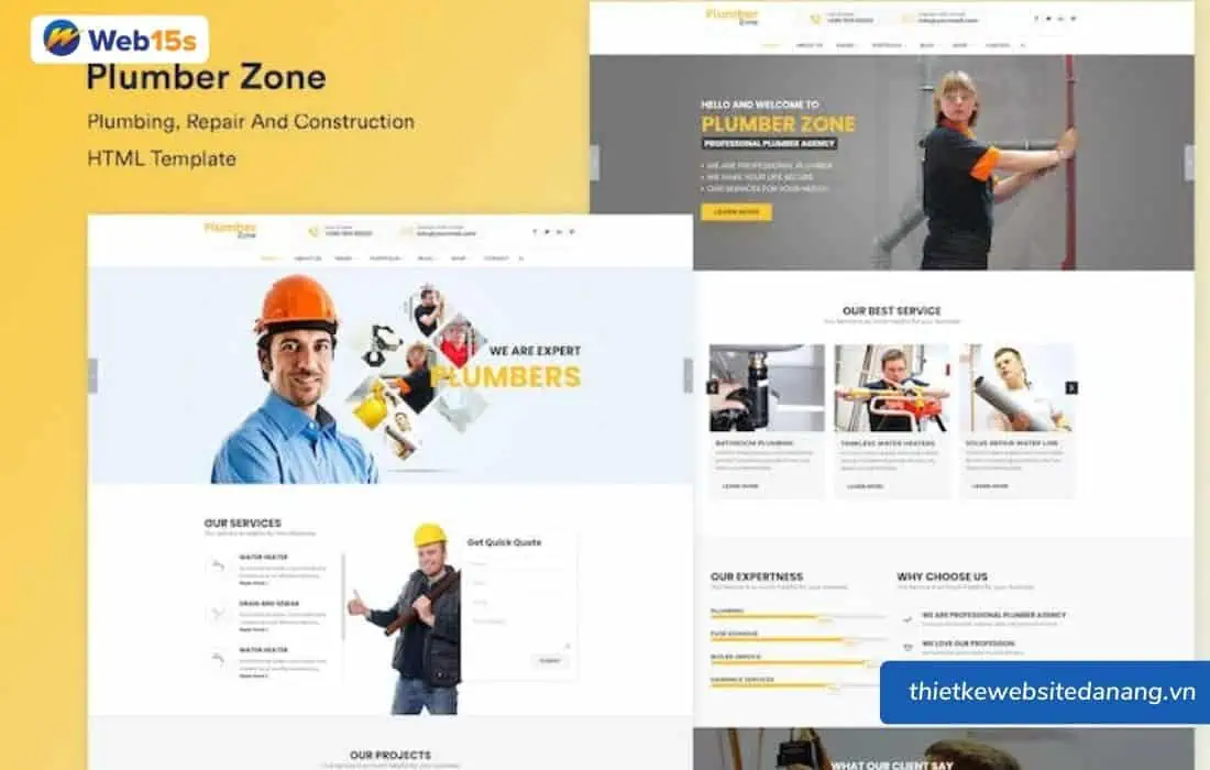 Renovate website là một trong những mẫu website đẹp cho các công ty xây dựng nhà cửa. 