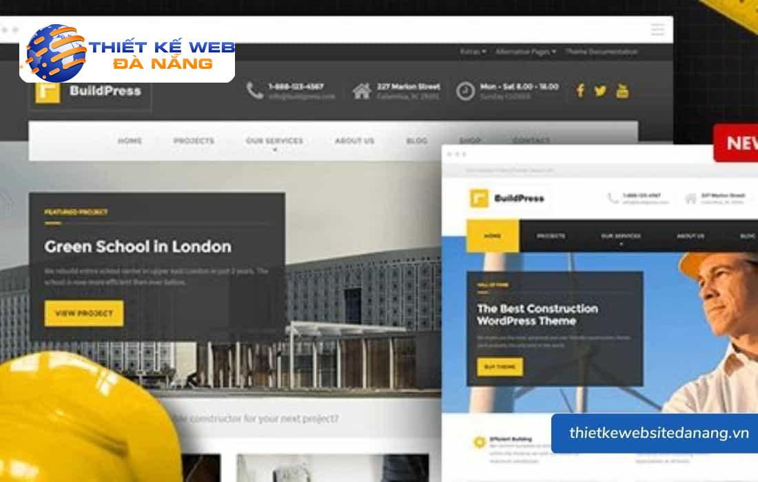 10+ mẫu website đẹp cho công ty xây dựng 16 Khi nhắc đến các mẫu website đẹp cho công ty xây dựng thì không thể không nhắc đến Build Press. BuildPress là một chủ đề WordPress (WordPress theme) được thiết kế đặc biệt cho các trang web liên quan đến ngành xây dựng.