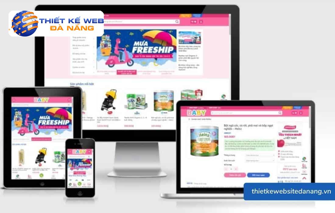Mẫu website mẹ và bé giao diện 5. Xem chi tiết tại đây: https://thietkewebsitedanang.vn/san-pham/theme-cho-shop-me-va-be-mau-so-3/ 