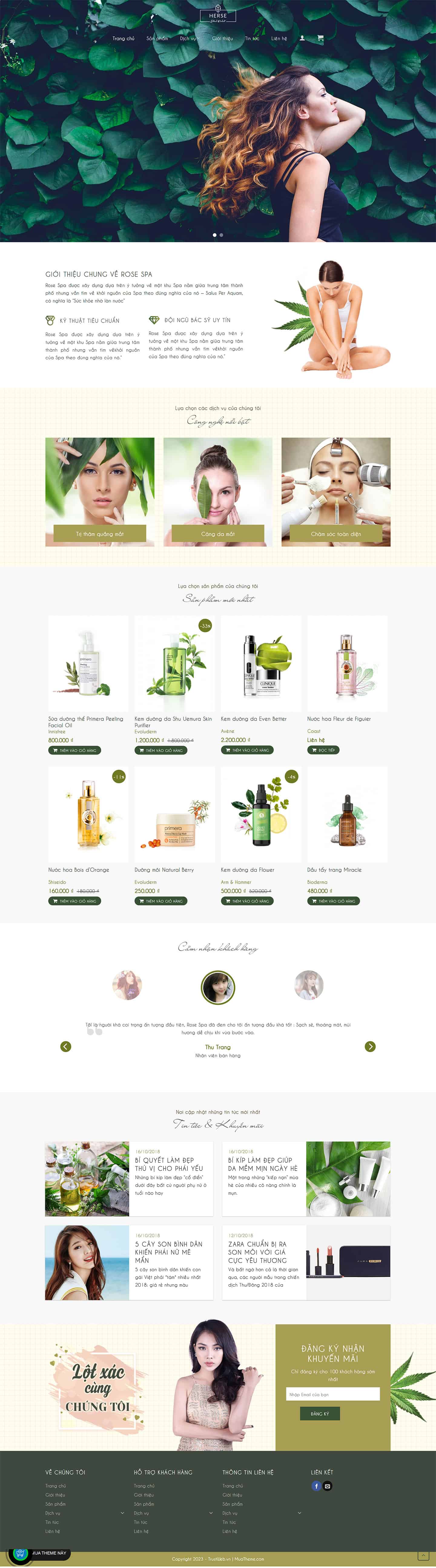 Theme spa đẹp mẫu số 2 – Rose Spa 2 Theme spa đẹp mẫu số 2 – Rose Spa 2