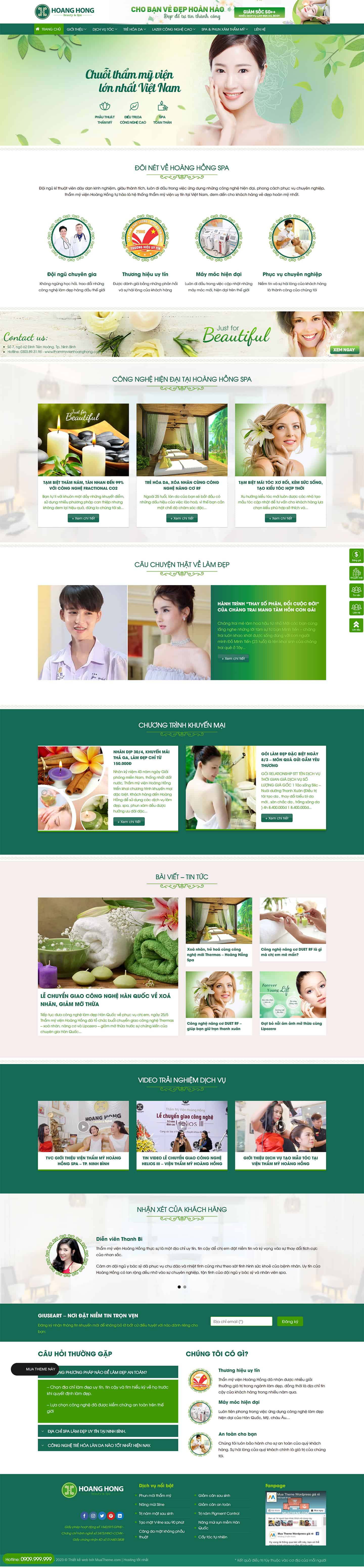 Theme spa đẹp mẫu số 3 – Hoa Hồng Spa 2 Theme spa đẹp mẫu số 3 – Hoa Hồng Spa 2
